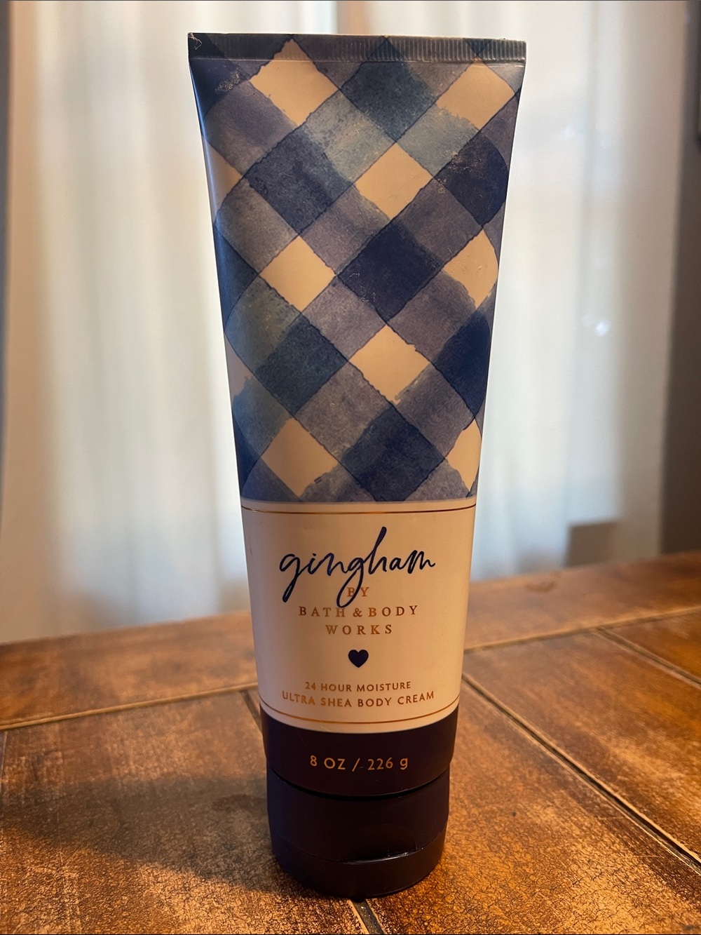 Bath & Body Works Gingham Body Cream - Blue & Cream
